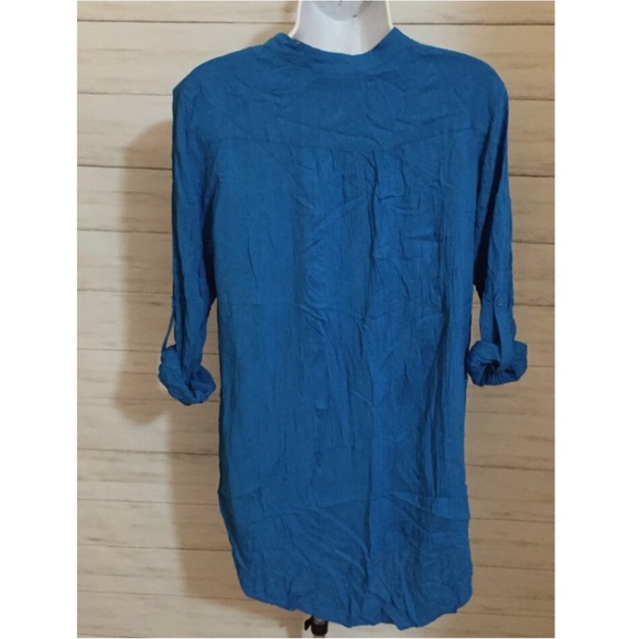 Market & Spruce Sequoia Crinkle Pleated Tunic - Picture 2 of 6